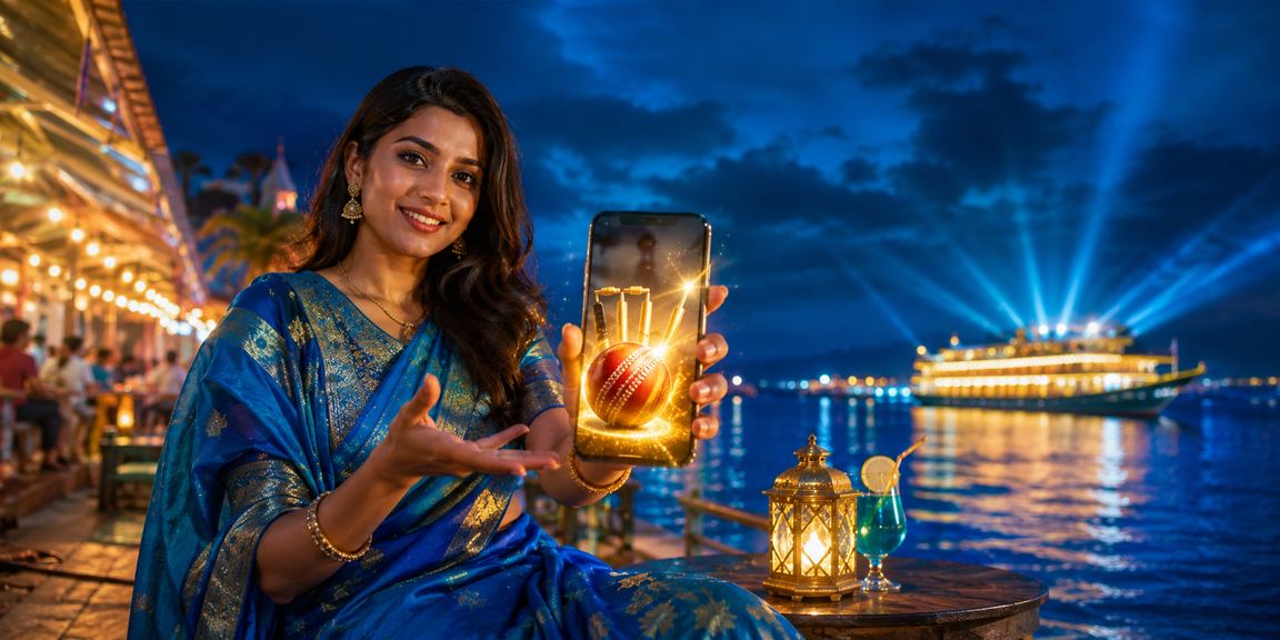 বরিশালের সমুদ্র সৈকতে মোবাইলে ক্রিকেট বেটিং উপভোগ করছেন একজন ব্যবহারকারী